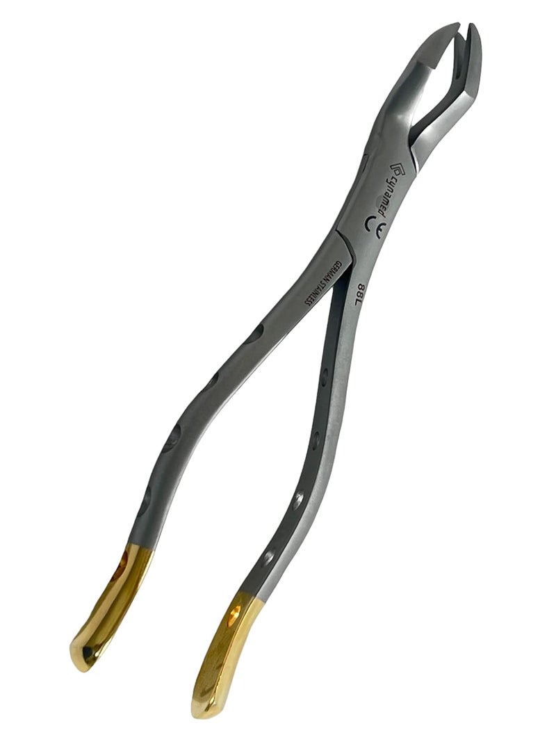 artlab Premium German Dental Extracting Extraction Forceps with Serrated Jaws Used to Extract Upper Lower Right Left 1st 2nd Molars Bone Dental Instruments (Extracting FORCEP #88L) - Image 4